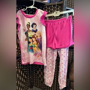 Disney Princess Pink and White Pajama Set Size L